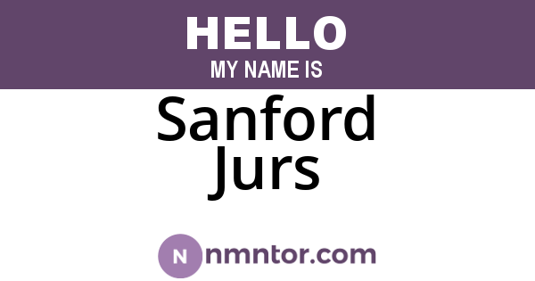 Sanford Jurs