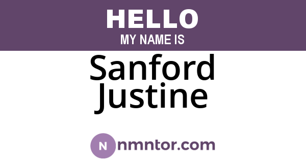 Sanford Justine