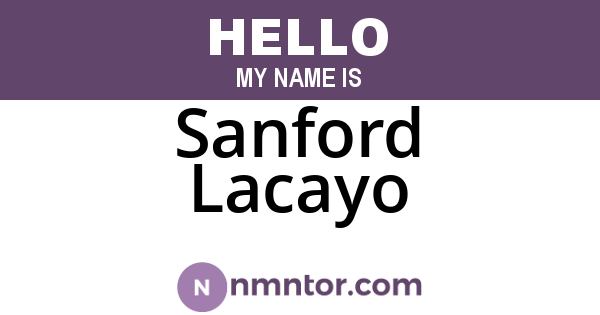 Sanford Lacayo