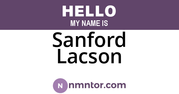 Sanford Lacson