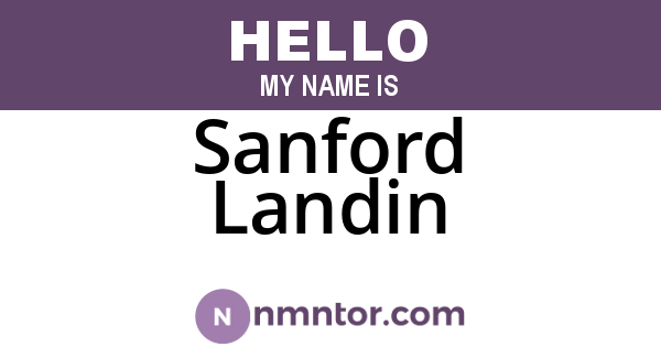 Sanford Landin