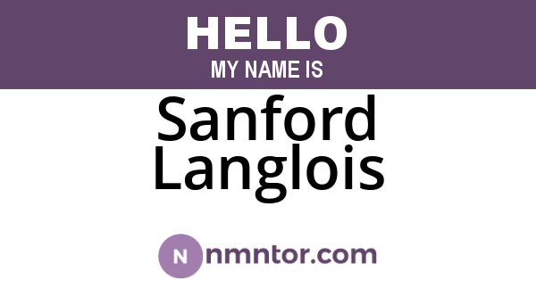 Sanford Langlois