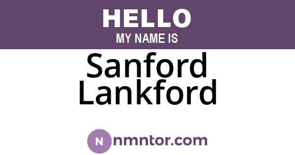 Sanford Lankford