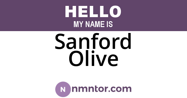 Sanford Olive