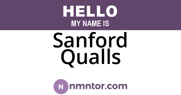 Sanford Qualls