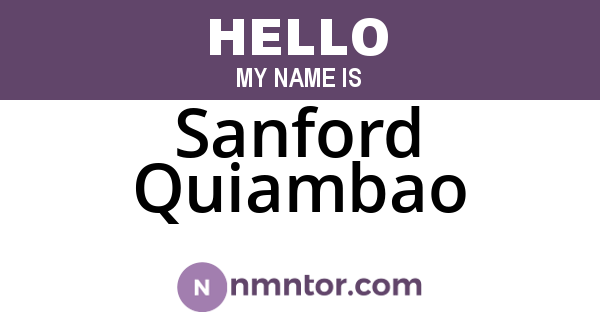Sanford Quiambao