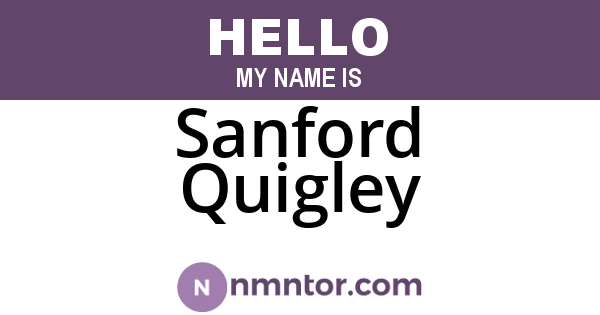 Sanford Quigley