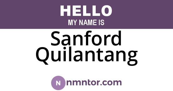 Sanford Quilantang