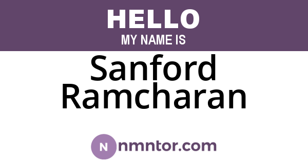 Sanford Ramcharan