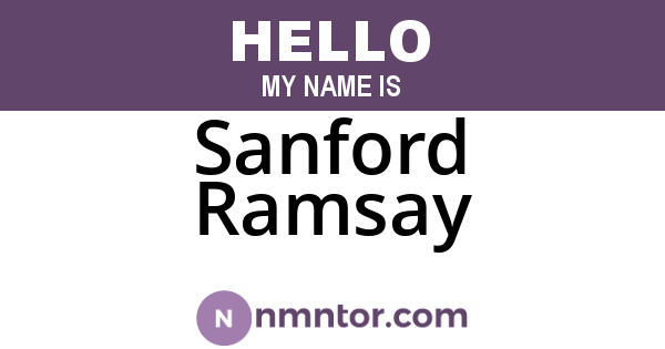 Sanford Ramsay