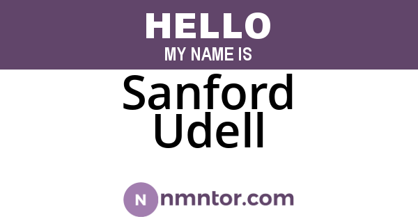 Sanford Udell