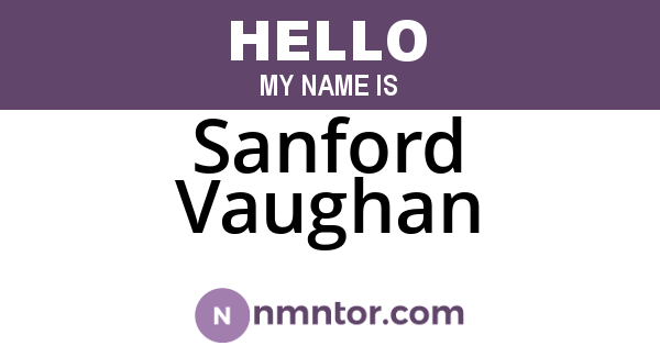 Sanford Vaughan