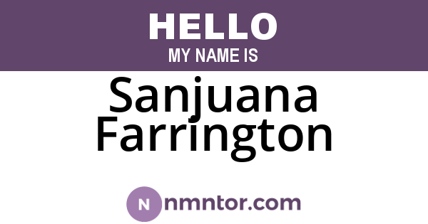 Sanjuana Farrington