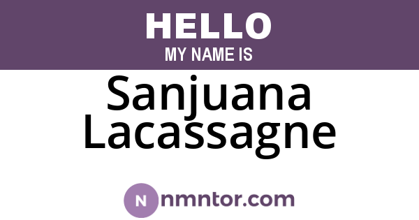 Sanjuana Lacassagne