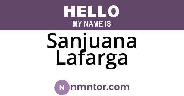Sanjuana Lafarga