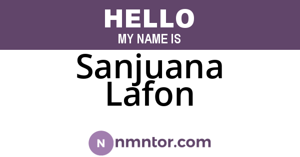 Sanjuana Lafon