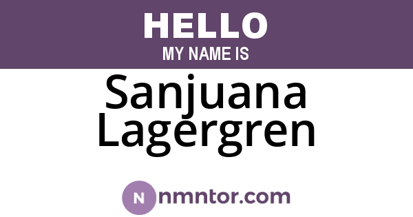 Sanjuana Lagergren