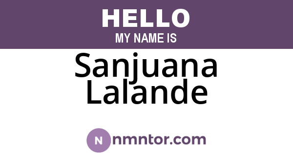 Sanjuana Lalande