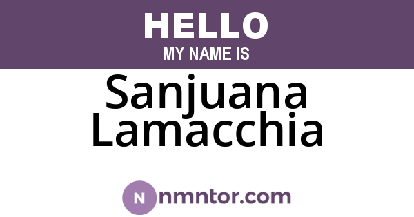 Sanjuana Lamacchia