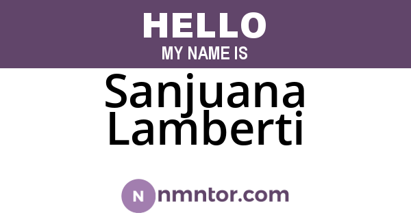 Sanjuana Lamberti