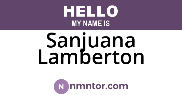 Sanjuana Lamberton