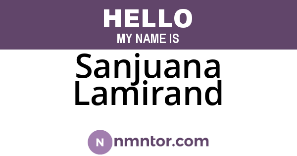 Sanjuana Lamirand