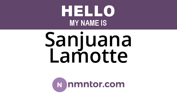 Sanjuana Lamotte
