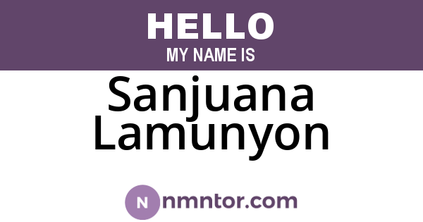 Sanjuana Lamunyon