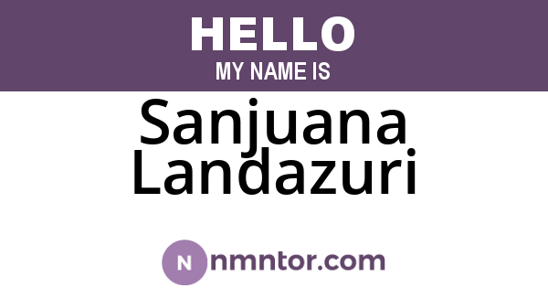 Sanjuana Landazuri