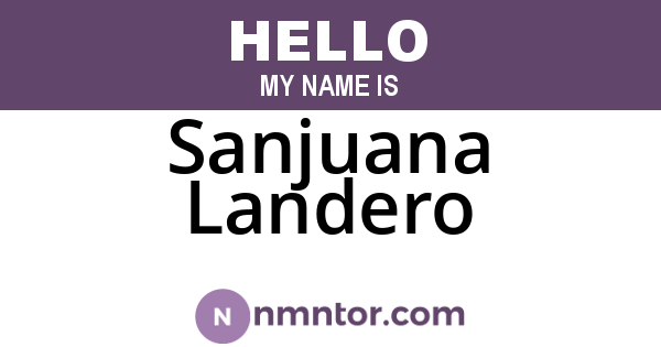 Sanjuana Landero