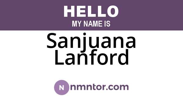 Sanjuana Lanford