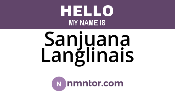 Sanjuana Langlinais