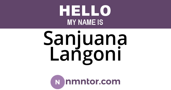 Sanjuana Langoni