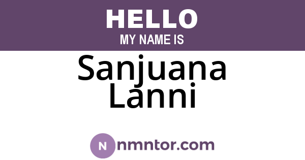 Sanjuana Lanni