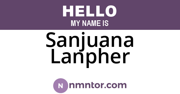 Sanjuana Lanpher