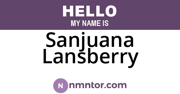 Sanjuana Lansberry