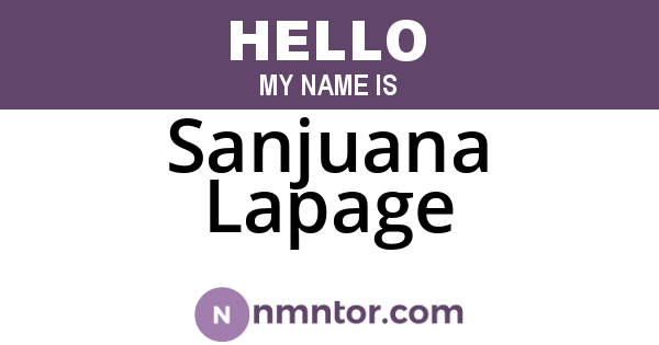 Sanjuana Lapage