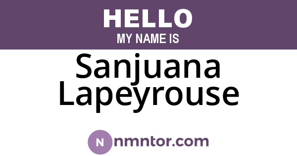 Sanjuana Lapeyrouse