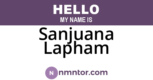 Sanjuana Lapham