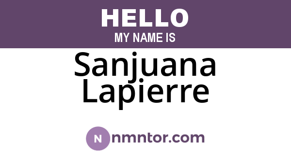 Sanjuana Lapierre