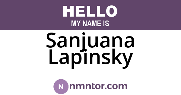 Sanjuana Lapinsky