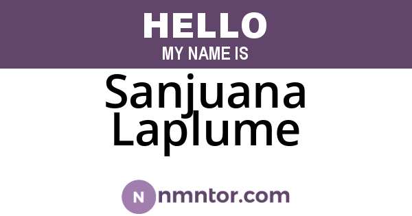 Sanjuana Laplume