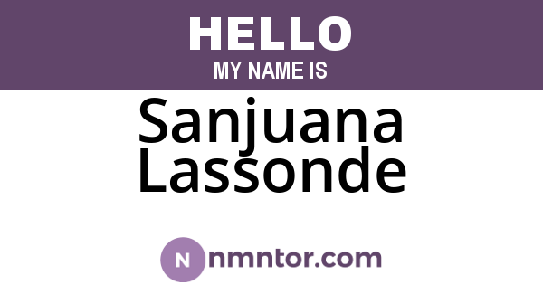Sanjuana Lassonde