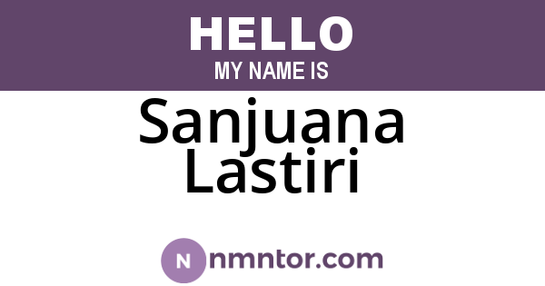 Sanjuana Lastiri