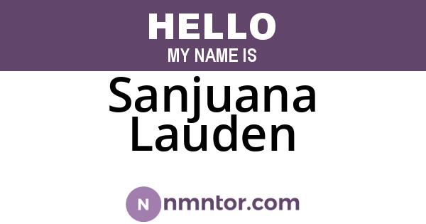Sanjuana Lauden