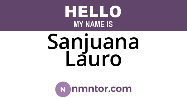 Sanjuana Lauro