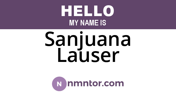 Sanjuana Lauser