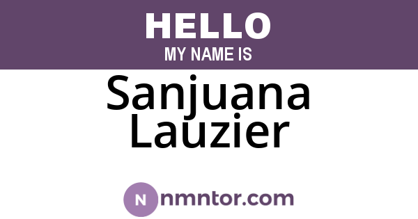 Sanjuana Lauzier