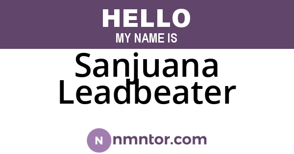 Sanjuana Leadbeater