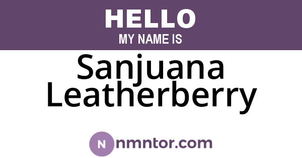 Sanjuana Leatherberry